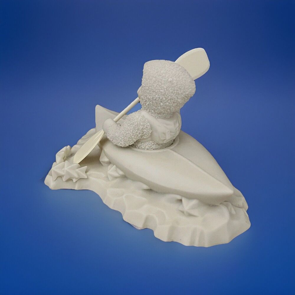 Retired Dept 56 Snowbabies "Crossing Starry Skies" Kayak Canoe #68349 w/box - Picture 9 of 10